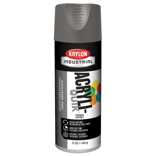 Industrial Acryli-Quik Lacquer, Grey, Very Flat, 12 oz., Aerosol Can Rock Safety Industrial Ltd