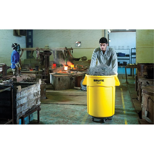 Brute&reg; Dolly, Polyethylene, Black, Fits: 20 - 55 US Gal. Rock Safety Industrial Ltd