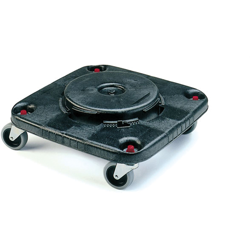 Square BRUTE&reg; Dollies, Polyethylene, Black Rock Safety Industrial Ltd