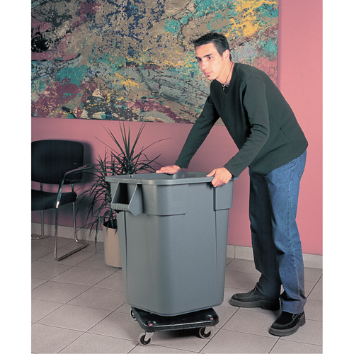 Square BRUTE&reg; Dollies, Polyethylene, Black Rock Safety Industrial Ltd