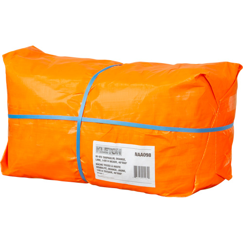High-Visibility Heavy-Duty Woven Tarp, Polyethylene, Green/Orange, 40' x 60' x 12 mils Rock Safety Industrial Ltd