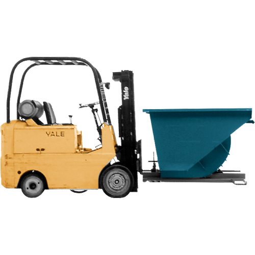 Self-Dumping Hopper, Steel, 3/4 cu.yd., Blue Rock Safety Industrial Ltd