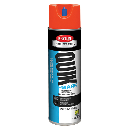 Industrial Quik-Mark Water-Based Inverted Marking Paint, 17 oz., Aerosol Can Rock Safety Industrial Ltd