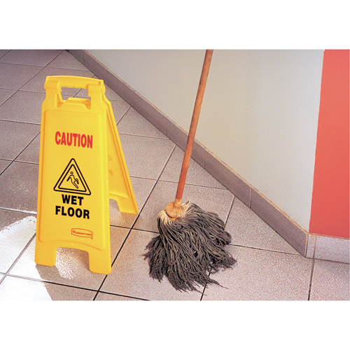 Panneaux d'avertissement de plancher mouill&eacute;, Anglais avec pictogramme Rock Safety Industrial Ltd