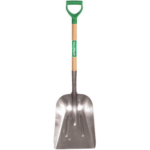 Scoop Shovel, Wood, Aluminum Blade, D-Grip Handle, 29" Length Rock Safety Industrial Ltd