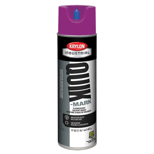 Industrial Quik-Mark Solvent-Based Inverted Marking Paint, 17 oz., Aerosol Can Rock Safety Industrial Ltd
