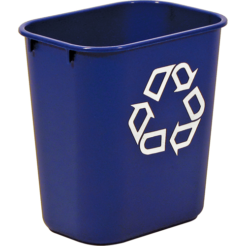 Recycling Container , Deskside, Plastic, 13-5/8 US Qt. Rock Safety Industrial Ltd
