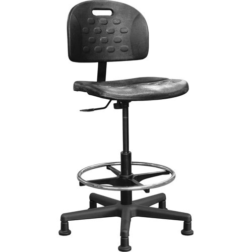 Chaises ergonomiques industrielles pour l'usine, Polyur&eacute;thane, Noir, Capacit&eacute; 275 lb Rock Safety Industrial Ltd