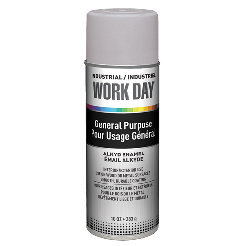 Peinture industrielle Work Day, Gris, Tr&egrave;s mat, 10 oz, Canette a&eacute;rosol Rock Safety Industrial Ltd