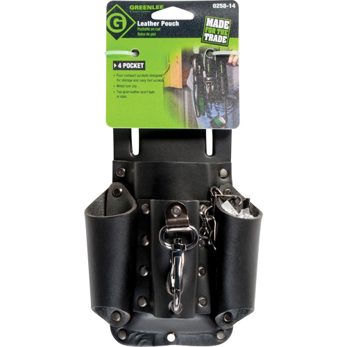 Poche pour ceinture porte-outils, Porte-outil multiple, Cuir, 4 Poches Rock Safety Industrial Ltd