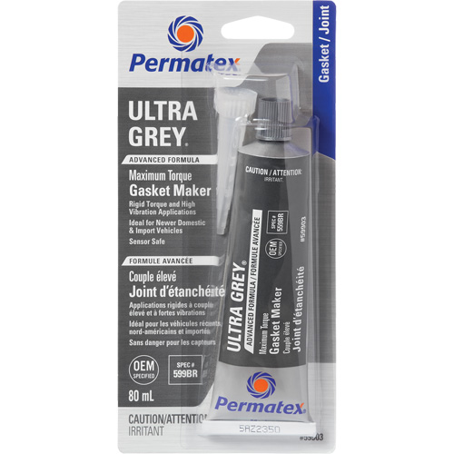 Compos&eacute; &agrave; joints Ultra Grey, Tube, 80 ml, -54°C - 260°C/-65°F - 500°F Rock Safety Industrial Ltd
