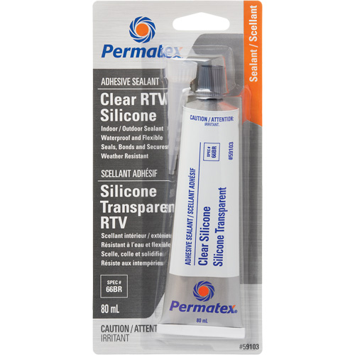 Scellant adh&eacute;sif RTV, 80 ml, Tube, Transparent Rock Safety Industrial Ltd