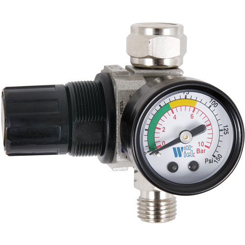 Air Dial Regulator with Gauge for Spray Gun, 1/4" NPT, 135 PSI Max. PSI, Standard Rock Safety Industrial Ltd
