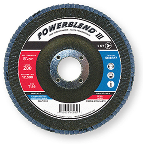 PowerBlend Flap Disc, 7" x 7/8", Type 29, Z120 Grit, Zirconia Alumina Rock Safety Industrial Ltd