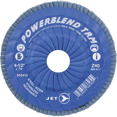 POWERBLEND TRM Trimmable Flap Disc, 5" x 7/8", Type 29, Z60 Grit, Zirconia Alumina Rock Safety Industrial Ltd