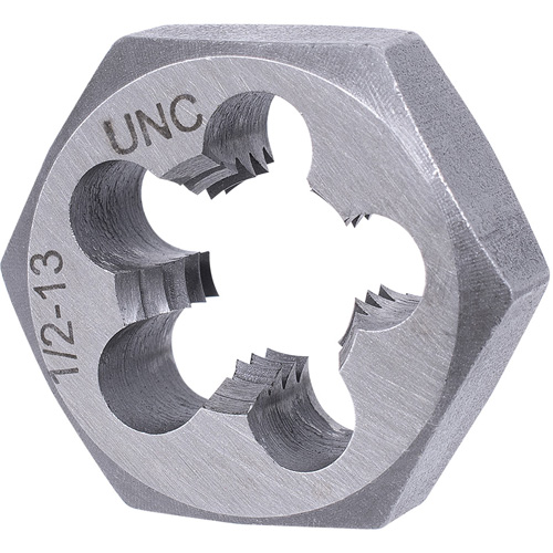 SAE Hex Die, 1" Dia., 1/2"-13NC Thread, Alloy Steel Rock Safety Industrial Ltd
