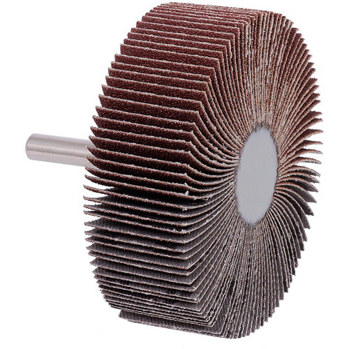 Shaft-Mounted Flap Wheel, 60 Grit, 3" x 1" x 1/4" Rock Safety Industrial Ltd