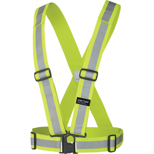 5592 Harnais de s&eacute;curit&eacute; &eacute;lastique, Jaune lime haute visibilit&eacute;, Couleur r&eacute;fl&eacute;chissante Argent, Taille unique Rock Safety Industrial Ltd