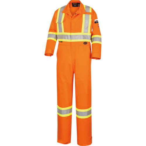 5555 Combinaison de s&eacute;curit&eacute; &agrave; haute visibilit&eacute; ignifuge et anti-arcs &eacute;lectriques, Taille 36, Orange haute visibilit&eacute;, 11 cal/cm² Rock Safety Industrial Ltd