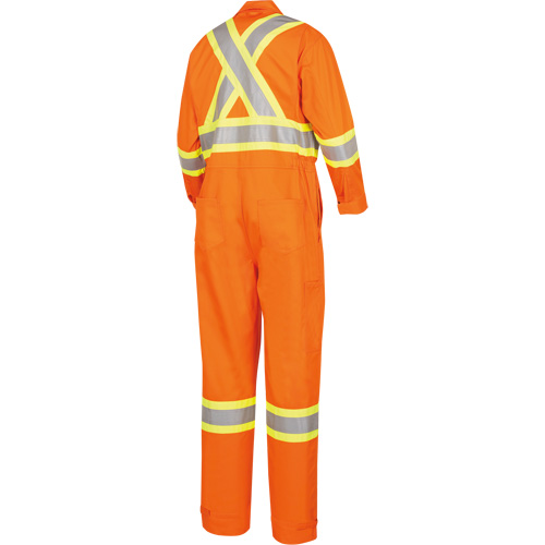 5555 Combinaison de s&eacute;curit&eacute; &agrave; haute visibilit&eacute; ignifuge et anti-arcs &eacute;lectriques, Taille 36, Orange haute visibilit&eacute;, 11 cal/cm² Rock Safety Industrial Ltd