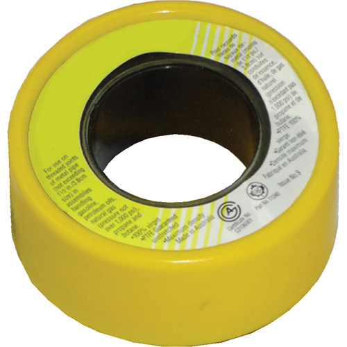 PFTE Gas Thread Sealant Tape, 236" L x 1/2" W, Yellow Rock Safety Industrial Ltd