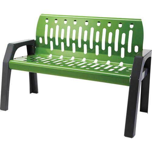 Stream Benches, Steel, 48" L x 48" W x 34" H, Green Rock Safety Industrial Ltd