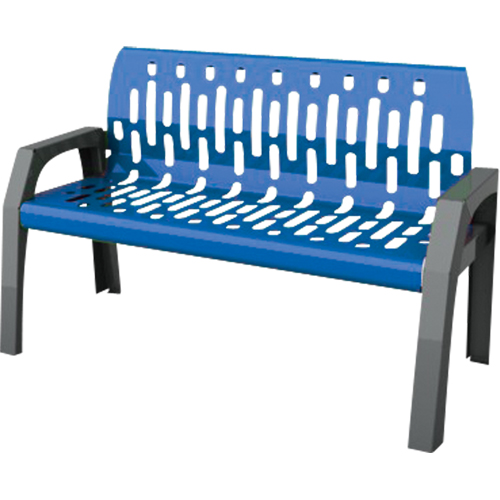 Stream Benches, Steel, 48" L x 25" W x 34" H, Blue Rock Safety Industrial Ltd