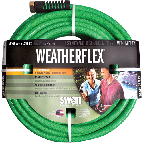 Boyaux d'arrosage pour travaux moyens Weatherflex , Vinyle, 5/8" dia x 25' Rock Safety Industrial Ltd