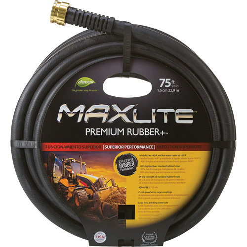 Commercial Duty Hoses, Rubber, 5/8" dia. x 75' Rock Safety Industrial Ltd