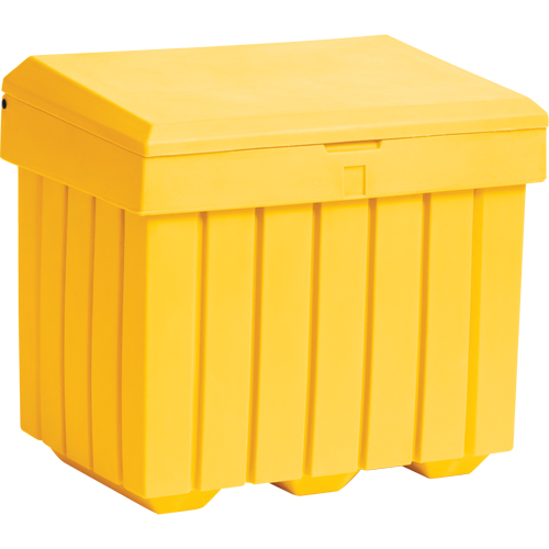 Conteneur d'entreposage &eacute;conomique pour sel/sable, 32" x 23" x 27-1/2", 10 pi³, Jaune Rock Safety Industrial Ltd
