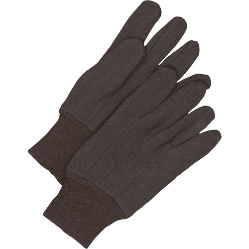 Classic Jersey Gloves, One Size, Brown, Unlined, Knit Wrist Rock Safety Industrial Ltd