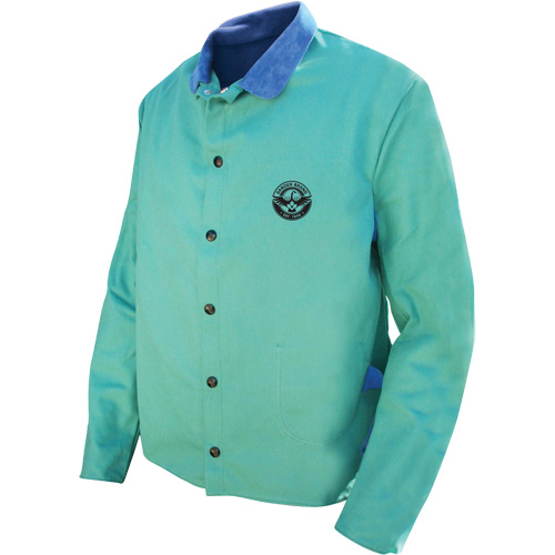 Veste de soudage Gander Brand Banox FR, Coton/Cuir, 2T-Grand, Vert Rock Safety Industrial Ltd