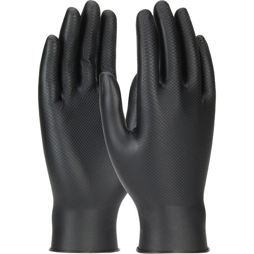 Gants jetables ambidextres Grippaz Skins, Grand, Nitrile, 6 mils, Sans poudre, Noir Rock Safety Industrial Ltd