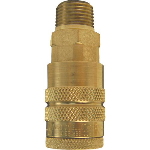 Coupleur pneumatique manuel de s&eacute;rie F, Acier, 1/4", NPTF m&acirc;le, 500 psi Rock Safety Industrial Ltd