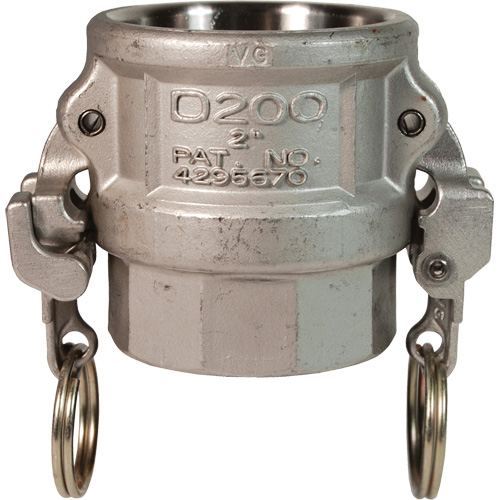 EZ Boss-Lock Cam & Groove Coupler, Stainless Steel, Type D, 1", Female NPT, 250 PSI Rock Safety Industrial Ltd