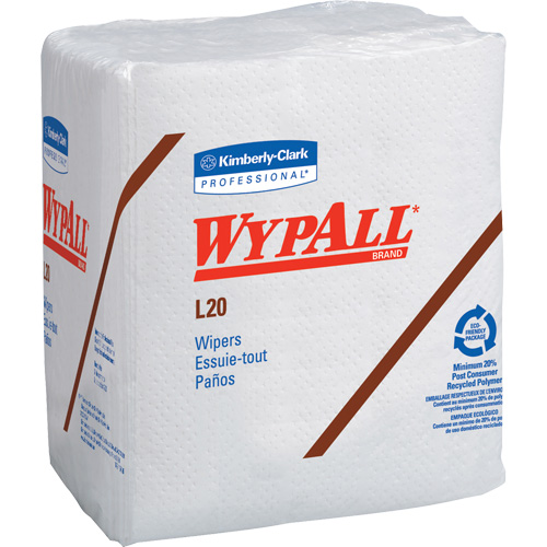 Serviettes jetables L20 WypAll, Tout usage, 12-1/2" lo x 12" la Rock Safety Industrial Ltd