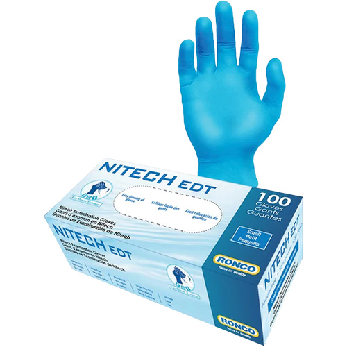 EDT&reg; Examination Gloves, X-Large, Nitech&reg;, 5-mil, Powder-Free, Blue, Class 2 Rock Safety Industrial Ltd