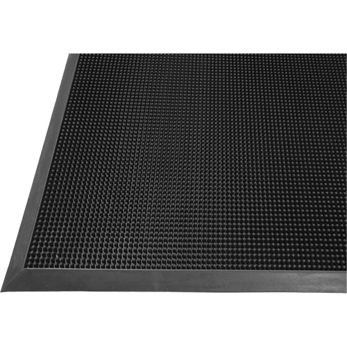 Tapis Gritstop Fingermat, Caoutchouc, Grattoir Type, Motif Textur&eacute;, 2-2/3" x 3-3/4", Noir Rock Safety Industrial Ltd