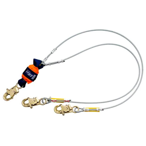 Longe amortissante EZ-Stop, 6', Point d'ancrage &agrave; Crochet mousqueton, Crochet mousqueton aux jambes, M&eacute;tal Rock Safety Industrial Ltd