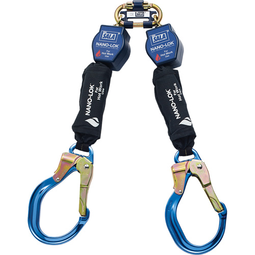 Cordage de s&eacute;curit&eacute; autor&eacute;tractable Nano-Lok, 6', Sangles, Pivotant Rock Safety Industrial Ltd