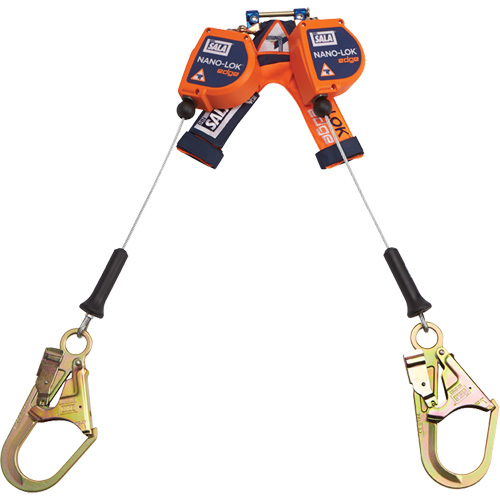 C&acirc;ble de s&eacute;curit&eacute; autor&eacute;tractable pour rebord Nano-Lok, 8', Acier inoxydable, Pivotant Rock Safety Industrial Ltd