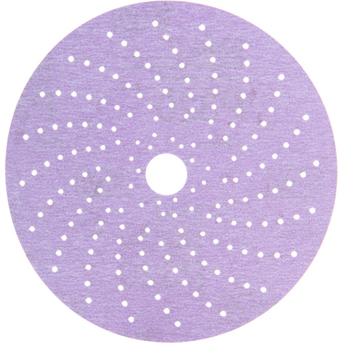 Disque de ponçage net mauve Hookit, 6" dia., Grain 320+, Oxyde d'aluminium Rock Safety Industrial Ltd