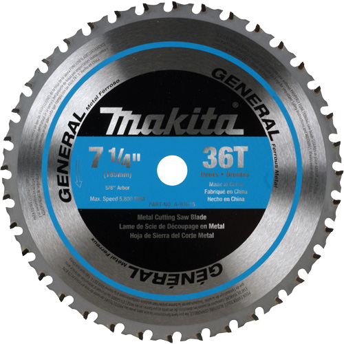 CERMET Tipped Saw Blade, 7-1/4", 36 Teeth, Metal Use Rock Safety Industrial Ltd