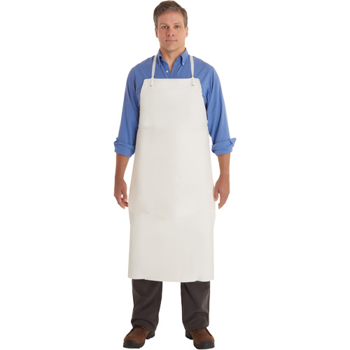 Tablier en PVC AlphaTec 56-101, PVC/Vinyle, Blanc, 33" la x 44" lo Rock Safety Industrial Ltd
