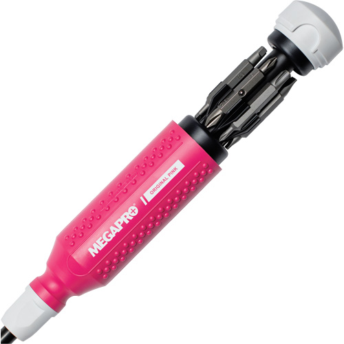 Tournevis multi embouts Original Pink 15-en-1, 8-37/50" lo, Prise Textur&eacute; Rock Safety Industrial Ltd