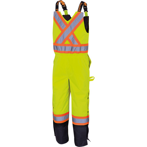 5041BB Waterproof Quilted Bib Pants, Polyester, Large, High Visibility Lime-Yellow Rock Safety Industrial Ltd