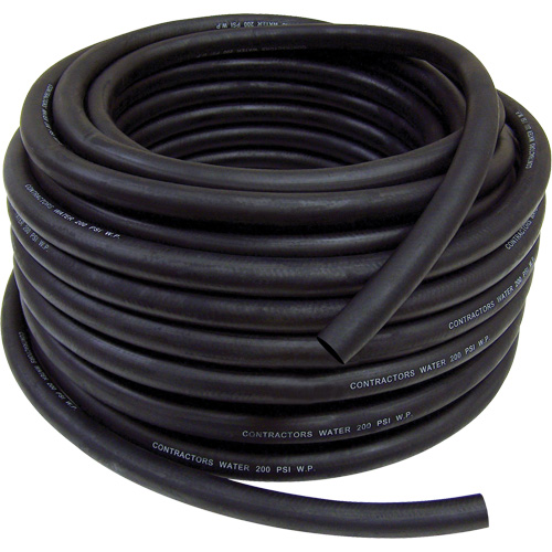 Boyau de jardin d'&eacute;vacuation de l'eau pour entrepreneur, Caoutchouc, 3/4" dia x 50' Rock Safety Industrial Ltd