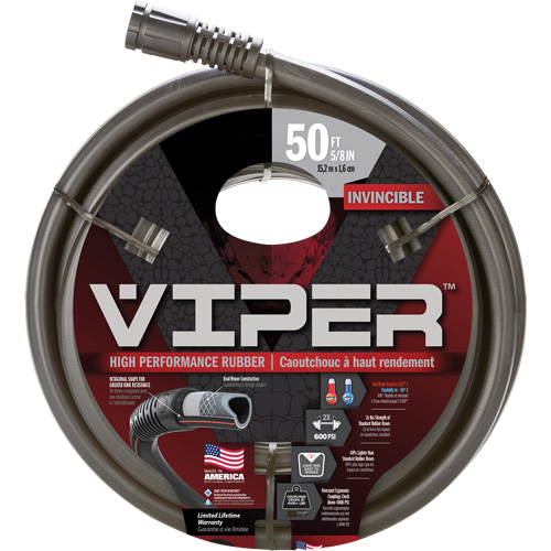 Viper&reg; High Performance Hose, Rubber, 5/8" dia. x 50' Rock Safety Industrial Ltd