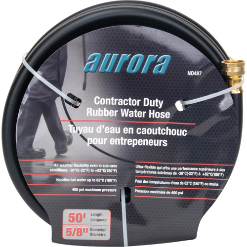 Contractor Duty Rubber Hose, Rubber, 5/8" dia. x 50' Rock Safety Industrial Ltd