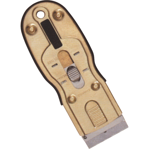 Grattoirs &agrave; lame de rasoir ergonomique, Lame Acier au carbone, Largeur 1-1/2", Manche Caoutchouc Rock Safety Industrial Ltd